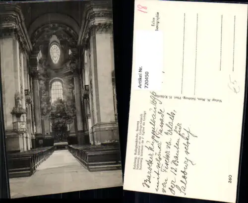 720450 Foto AK Salzburg Kollegienkirche Inneres