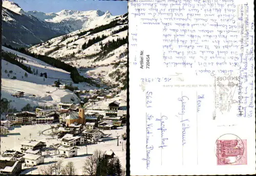 720454 Saalbach Saalbach-Hinterglemm mit Talschluß Tristkogel Winteransicht