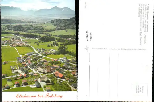 720458 Luftbild Elixhausen b. Salzburg Blick geg. Sachsenheim u. Stadt Salzburg Untersberg