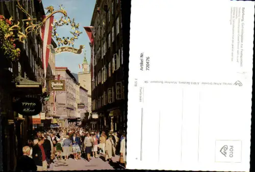 720476 Salzburg Getreidegasse zur Festspielzeit Cafe Mozart