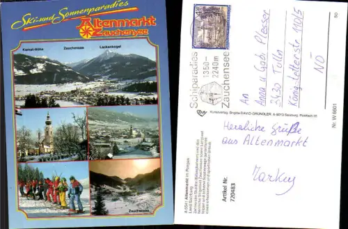 720483 Mehrbild AK Altenmarkt im Pongau Zauchensee Wintersport Kirche