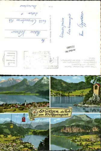 721080 St. Gilgen am Wolfgangsee Blick gegen Rettenkogel