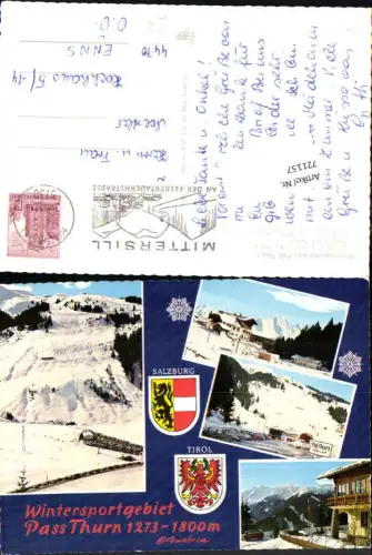 721157 Wintersportgebiet Pass Thurn Bez. Zell am See 1970