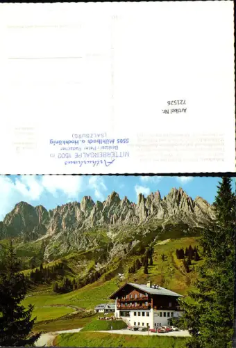721526 Mühlbach am Hochkönig Arthurhaus Mitterbergalpe Bez. Sankt Johann im Pongau 1903