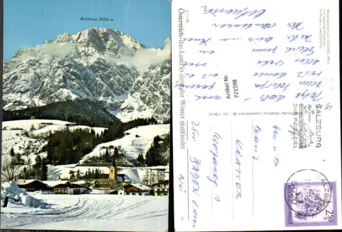 721598 Leogang Wintersportzentrum Leoganger Steinberge Bez. Zell am See