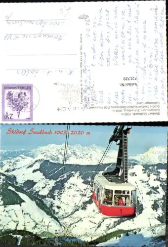 721729 Saalbach Saalbach-Hinterglemm Bez. Zell am See 1976 Seilbahn