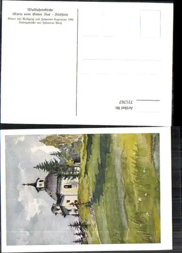 721767 Künstler AK Johannes Schreilechner Bad Gastein Böckstein Maria vom Guten Rat Kirche