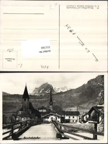 721768 Foto AK Bischofshofen Kirche Brücke