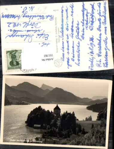 721782 Abend a. Fuschlsee St Gilgen Fuschl mit Schafberg
