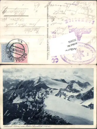 721816 Sonnblick Zittelbaue Bez. Salzburg Bad Gastein Badgastein Schareck