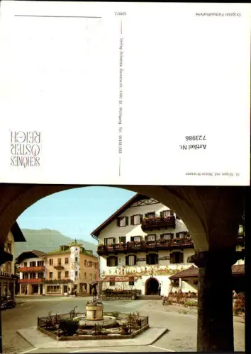 723986 St Gilgen mit Mozartbrunnen VW Käfer