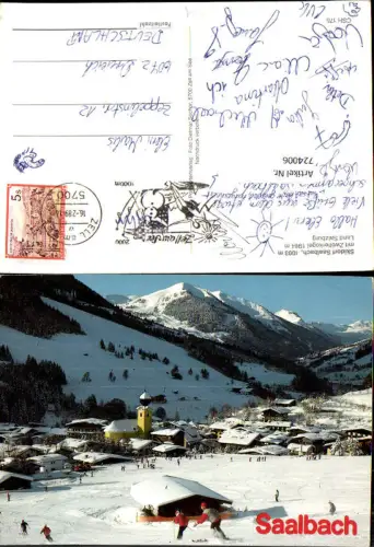 724006 Saalbach Saalbach-Hinterglemm mit Zwölferkogel Wintersport