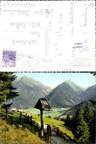 724017 Neukirchen a. Großvenediger Blick v. Rechtegg Rosental Wegkreuz