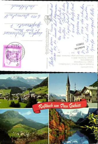724021 Mehrbild AK Pass Gschütt Straßenmotiv Blick geg. Gamsfeld Tennengebirge Vorderer Gosausee