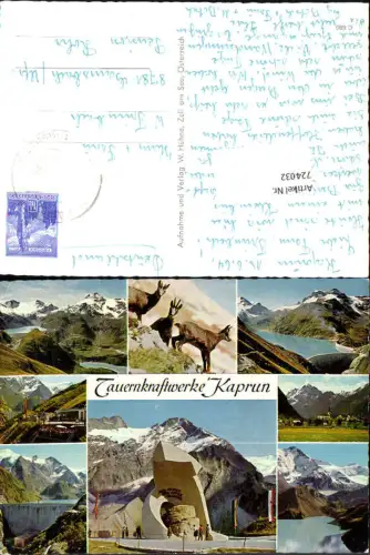 724032 Mehrbild AK Kaprun Tauernkraftwerke Talsperre Gämse