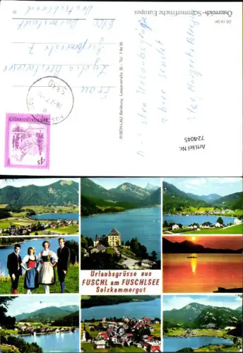 724045 Mehrbild AK Fuschl a. Fuschlsee Salzkammergut Schloss Fuschl Trachten