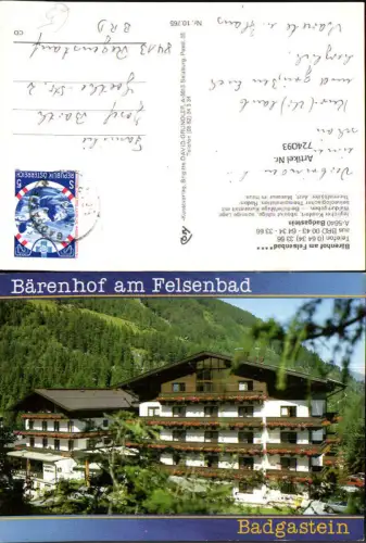 724093 Badgastein Bärenhof am Felsenbad Gemeinde Bad Gastein Bez. St. Johann im Pongau