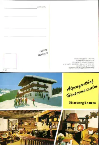 724217 Hinterglemm Alpengasthof Hintermaisalm Saalbach-Hinterglemm Bez. Zell am See