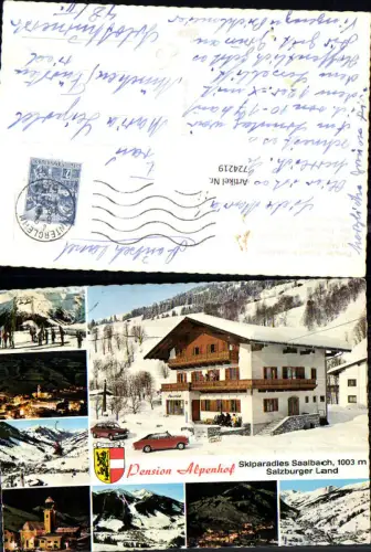 724219 Saalbach Saalbach-Hinterglemm Pension Alpenhof im Winter