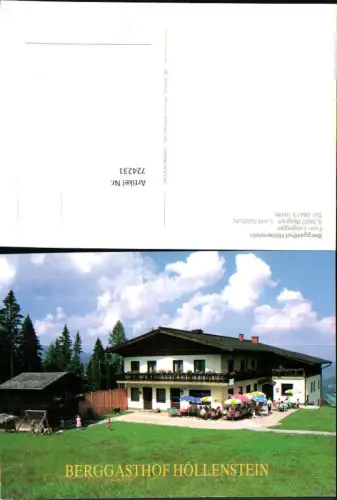724231 Wagrain Berggasthof Höllenstein Marktgemeinde Wagrain Bez. Sankt Johann im Pongau