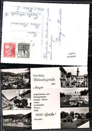 716973 Mehrbild AK Schreibfaul Anger i. d. Steiermark