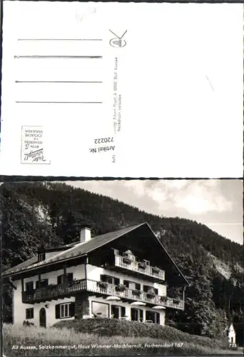 720222 Alt Aussee Altaussee Haus Wimmer-marchherndl Fischerndorf Grundlsee