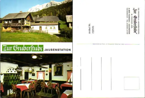 720591 Mehrbild AK Ramsau a. Dachstein Jausenstation Zur Gruberstube Gaststube Kachelofen