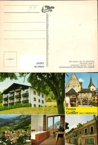720597 Mehrbild AK Oberwölz Gasthof Pension Geißler Ortsmotiv Zimmer