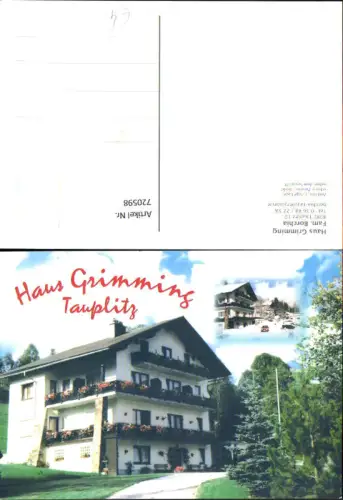 720598 Mehrbild AK Tauplitz Haus Grimming mit Winteransicht