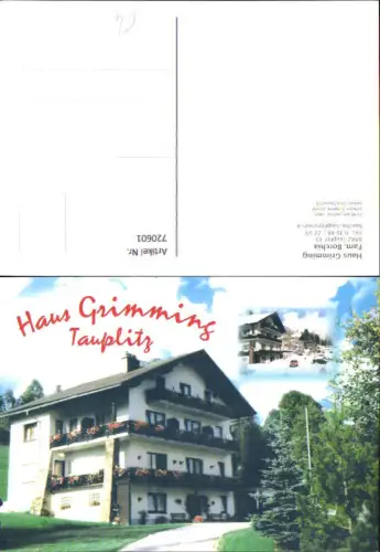 720601 Mehrbild AK Tauplitz Haus Grimming mit Winteransicht