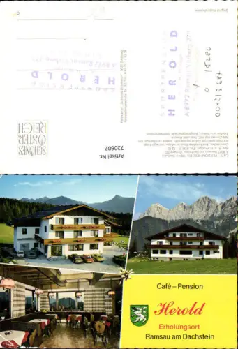 720602 Mehrbild AK Ramsau a. Dachstein Cafe Pension Herold Gaststube