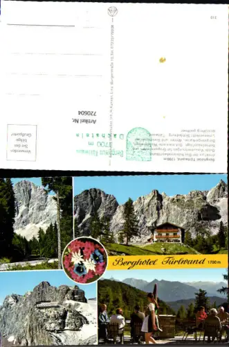 720604 Mehrbild AK Ramsau a. Dachstein Berghotel Türlwand Terrasse Alpenflora Bergstation
