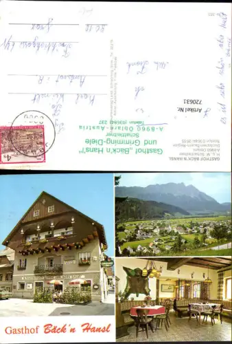 720631 Mehrbild AK Öblarn Gasthof Bäckn Hansl Gaststube Ansicht