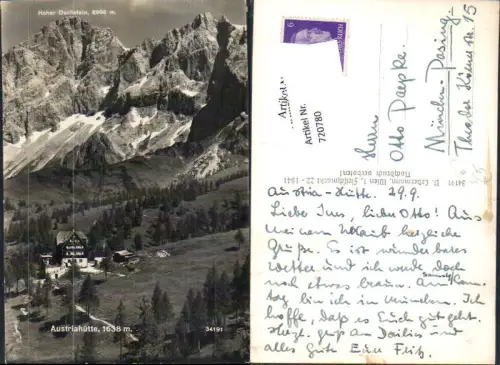 720780 Austriahütte Dachstein Ramsau am Dachstein Schladming Bez. Liezen gel Pasing München