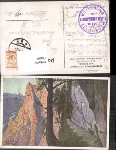 720799 Künstler AK Bruno Hess Wasserfallweg Emesruhe Gstatterboden Johnsbach