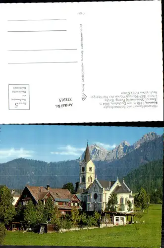 723915 Ramsau a. Dachstein Evang. Kirche Ortsmotiv