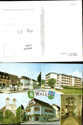 723927 Mehrbild AK Weiz Ortsmotiv VW Käfer Kirche Inneres
