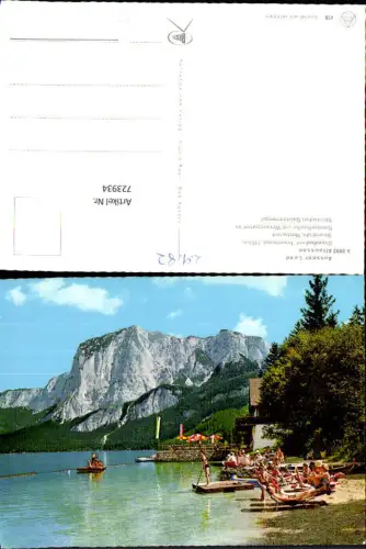723934 Altaussee Strandbad mit Trisselwand Strandcafe Strandleben