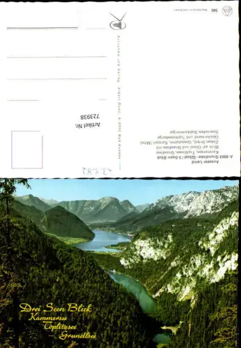 723938 Grundlsee Gössl 3-Seen-Blick Blick a. Gössl Grundlsee mit Zinken Gosaukamm u. Sarstein