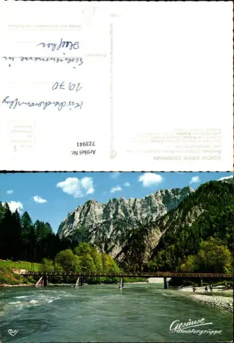 723941 Gesäuse Ennstal mit Hochtorgruppe u. Johnsbachbrücke Admont Hieflau Brücke