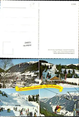 723942 Mehrbild AK Donnersbachwald Riesneralm Wintersport Skilift