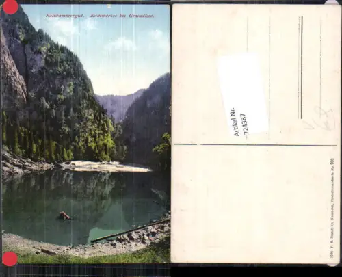 724387 Kammersee am Grundlsee bei Aussee Salzkammergut pub Brandt 703