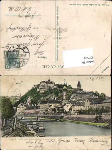 725536 Graz Albrechtsbrücke Schlossberg gel Reinwein Göllersdorf