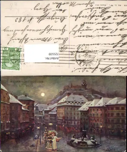 725539 Künstler AK L. Schweiger Graz Christkind Hauptplatz