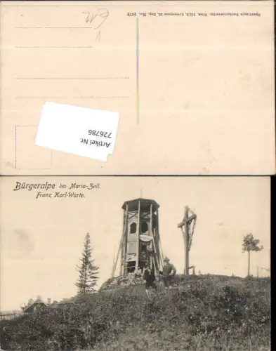 726786 Bürgeralpe bei Mariazell Maria Zell Franz Karl Warte pub Sperling 2472