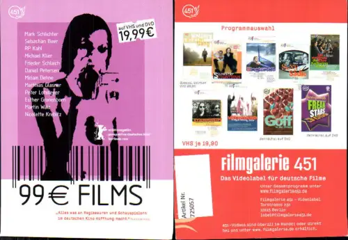 725057 Film Reklame Berlinale 2002 Berlin 99 Films Silvester Countdown Sexy Sadie Stammheim