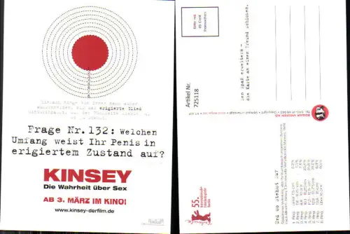 725118 Film Reklame Kinsey Die Wahrheit über Sex Berlin Filmfestspiele Erotik