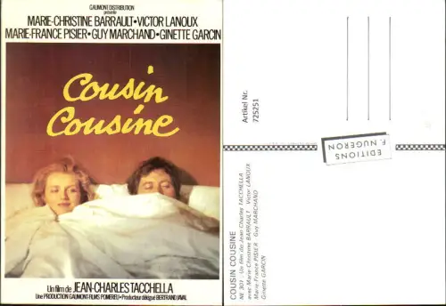 725251 Film Reklame Cousin Cousine Marie Christine Barrault Victor Lanoux Guy Marchand Ginette Garcin