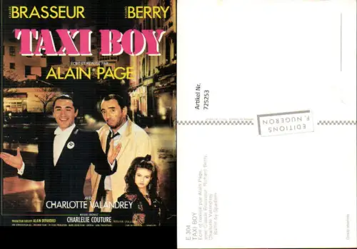 725253 Film Reklame Taxi Boy Alain Page Claude Brasseur Richard Berry Charlotte Valandrey