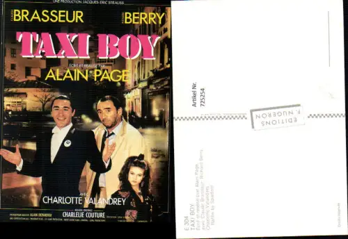 725254 Film Reklame Taxi Boy Alain Page Claude Brasseur Richard Berry Charlotte Valandrey